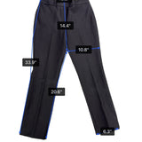 White House Black Market Women Black Cotton/Polyester Slim Trousers Pants Size 6