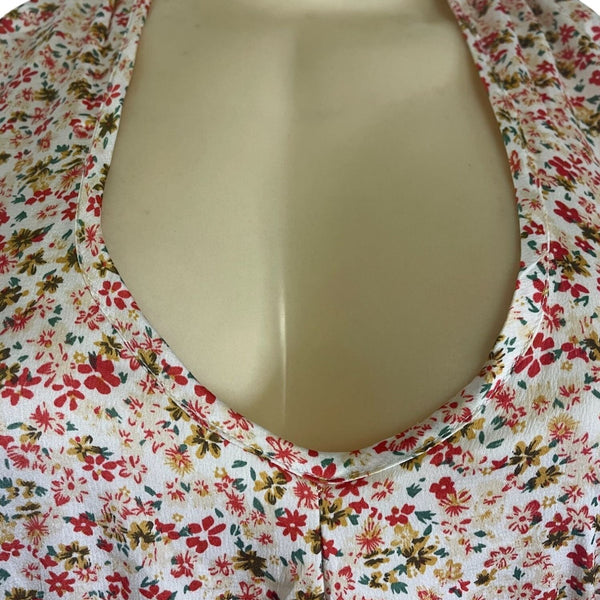 Floral Halter Neck Mini Dress With Ruffle Hem & Open Back New