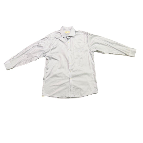 Michael Kors Mens Light Blue Cotton Dress Shirt Non-Iron Long Sleeve Size 16.5