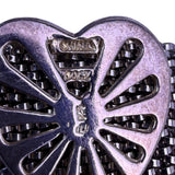 Stainless Steel Women Silver Tone Heart Bracelet With Sterling Silver Accents