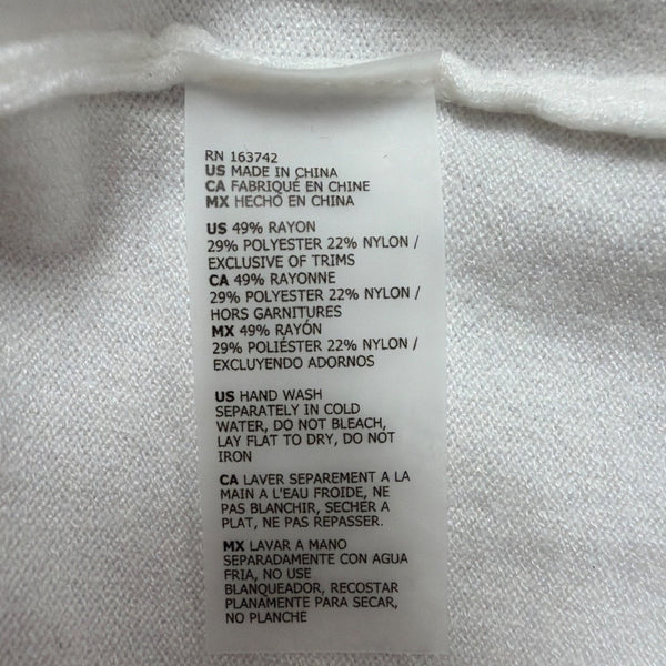 La Vila Milano Womens Eggshell Knit Sweater Bow Detail Long Sleeves Sz XS