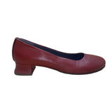 Fausto Santini Women’s Red Leather Round Toe Low Heel Shoes Size 38