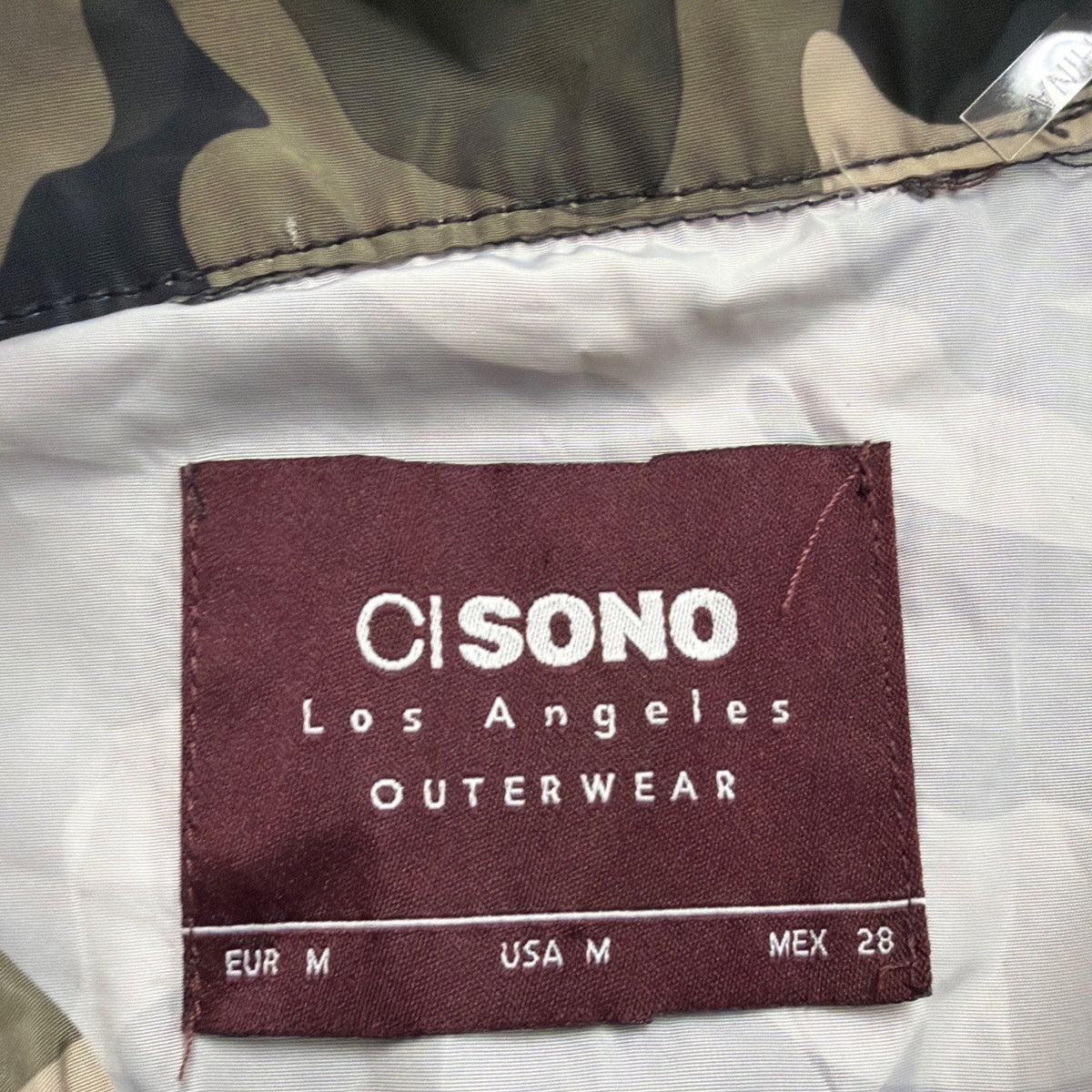 Ci Sono Mens Camouflage Hooded Windbreaker Jacket Waterproof Outerwear Size M