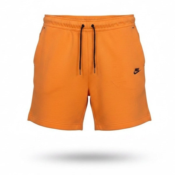 Nike Mens Orange Cotton Shorts Athletic Drawstring Waist Above-Knee Fit Size L