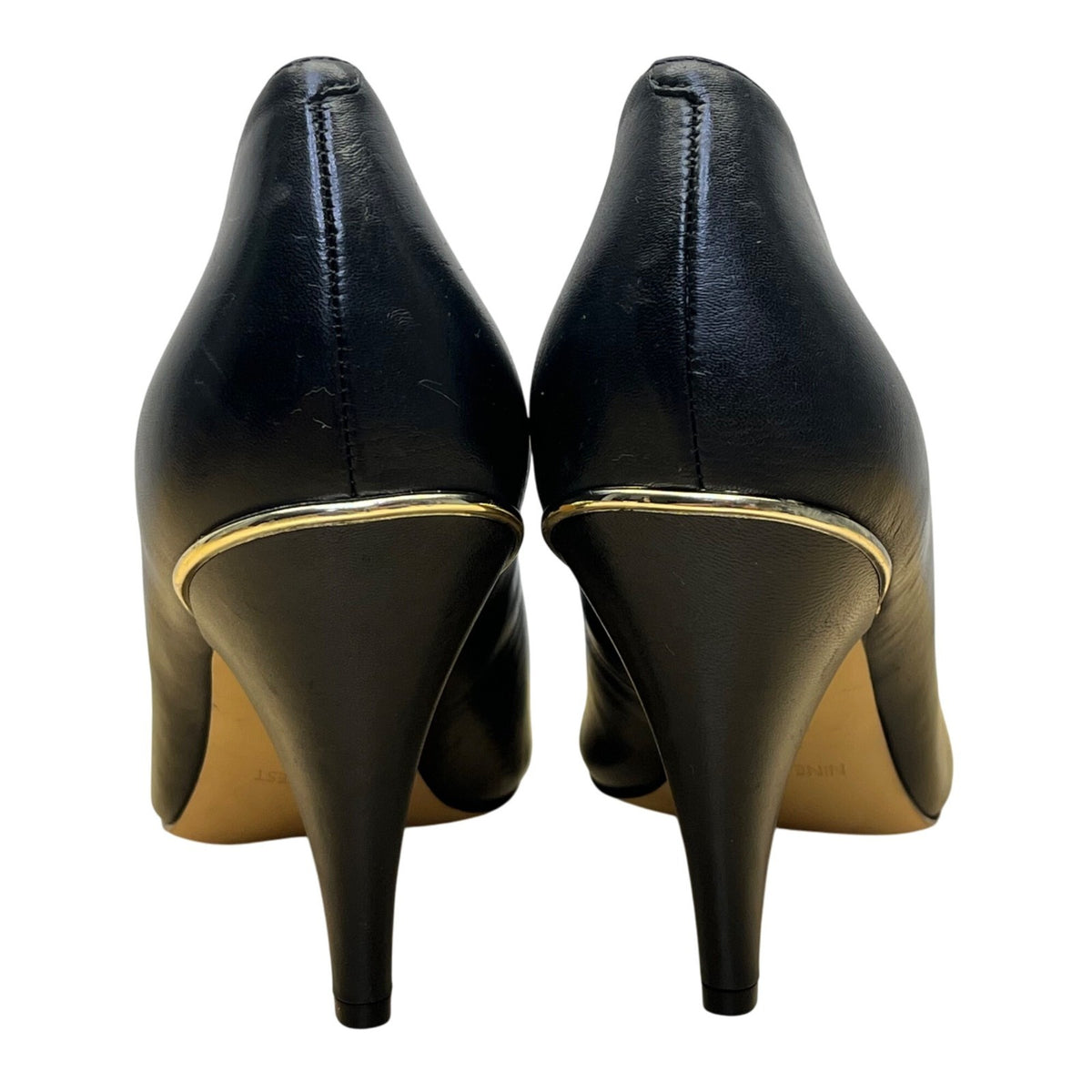 Nine West Women’s Black Leather Pointed Toe Whistles High Heel Pumps Size 10M