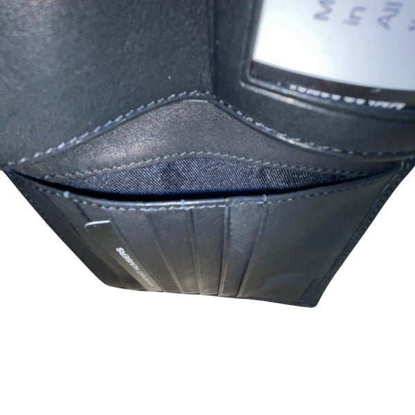 Mundi Men’s Black Leather RFID Blocking Hipfold Tall Wallet