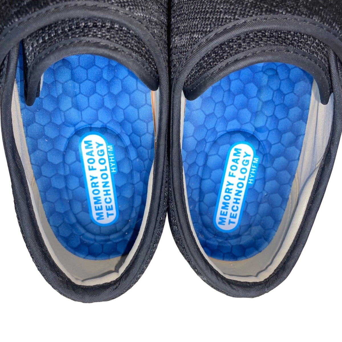 HYHFM Women’s Black Memory Foam Diabetic Casual Walking Shoes Size 9.5