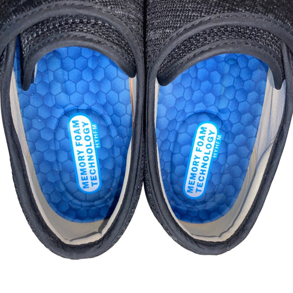 HYHFM Women’s Black Memory Foam Diabetic Casual Walking Shoes Size 9.5