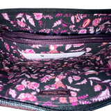 Vera Bradley Women’s Blackberry Wine RFID Slim Faux Leather Trim Wristlet Clutch