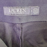 Lauren Ralph Lauren Womens Black Faux Leather-Front Stretch Pants Sizze 6