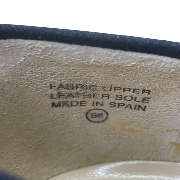 Etienne Aigner Women’s Black & Brown Leather Cap-Toe Low Heel Pumps Size 7M