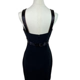 Black Cocktail Dress With Beaded Straps & Back Zipper Size 4