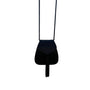 Preview Collection Womens Black Faux Satin Tassel & Braided Strap Crossbody Bag
