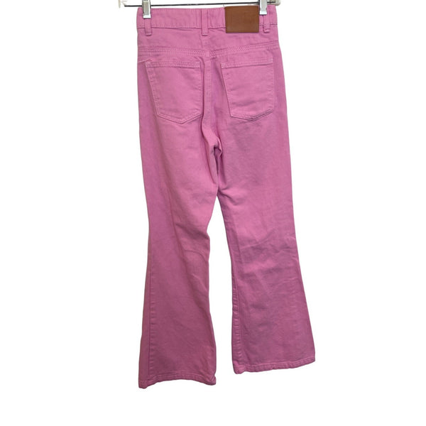 Princess Polly Youth Girl's Pink Flared Jeans Sz 0