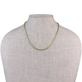 Gold Tone Womens Chain Necklace Adjustable Hook Clasp Lightweight Elegant Piece