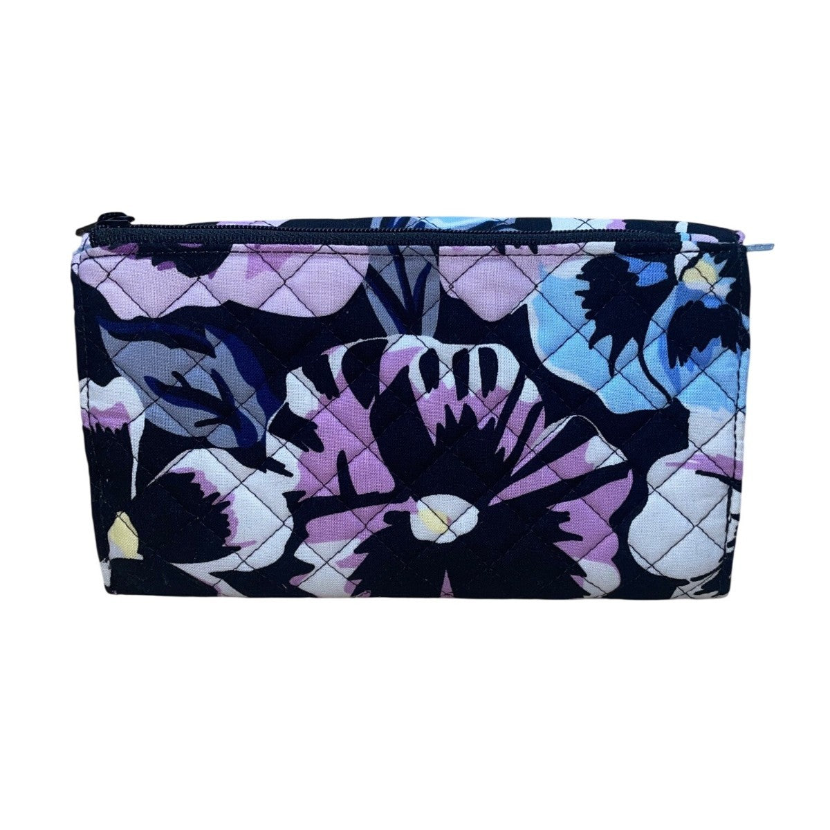 Vera Bradley Women’s Black Multicolor Quilted Floral Design RFID Trifold Wallet