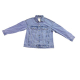 Automet Blue Cotton Denim Jacket Casual Button-Up Classic Fit Style Size M