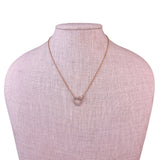 Swarovski Womens Rose Gold Tone Crystal Intertwined Heart Necklace Elegant Chain