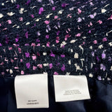 Albert Nipon Womens Purple/Black Tweed Skirt Suit Size 4