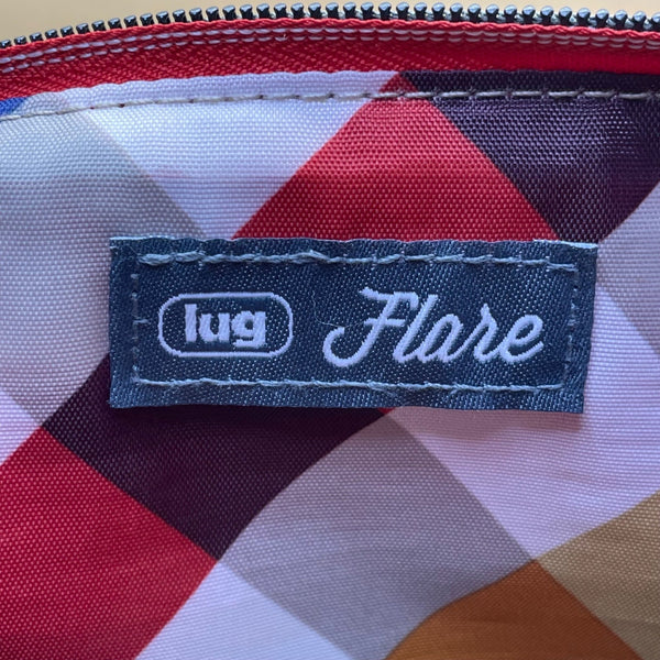 Lug Women’s Red Nylon Quilted Flare With Adjustable Strap Crossbody Bag