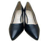 Nine West Women’s Black Leather Pointed-Toe Kitten Heel Margot Pumps Size 9.5M