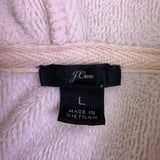 J.Crew Mens Beige  Cotton Hoodie Zip-Up  Casual Lightweight With Pockets Size L