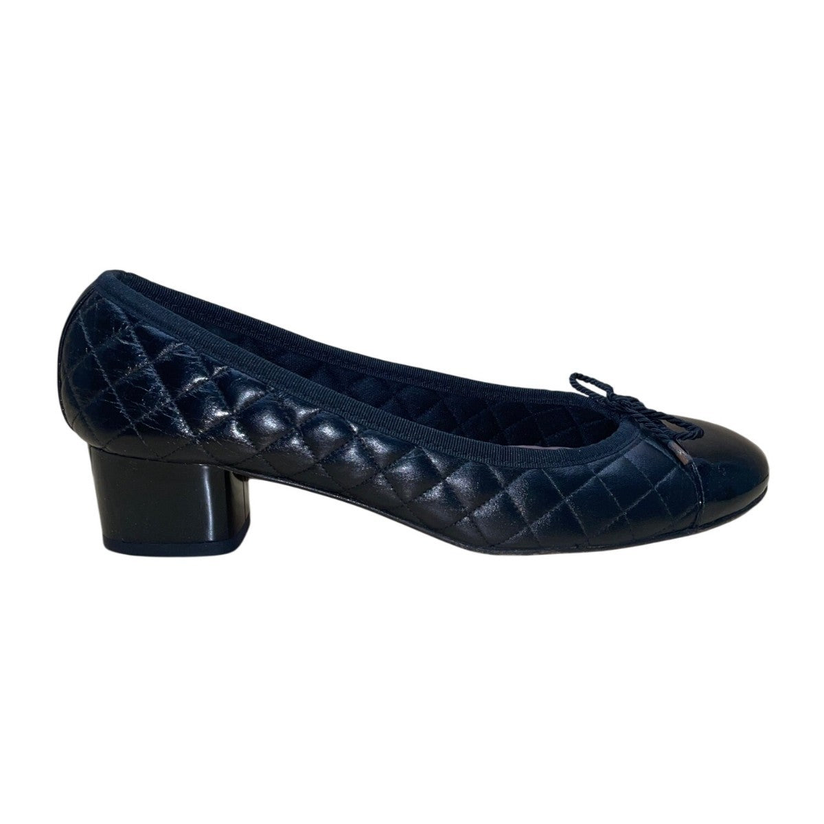 Paul Mayer Women’s Black Quilted Leather Low-Heel Ballet Shoes Size 9.5/B