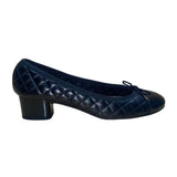 Paul Mayer Women’s Black Quilted Leather Low-Heel Ballet Shoes Size 9.5/B
