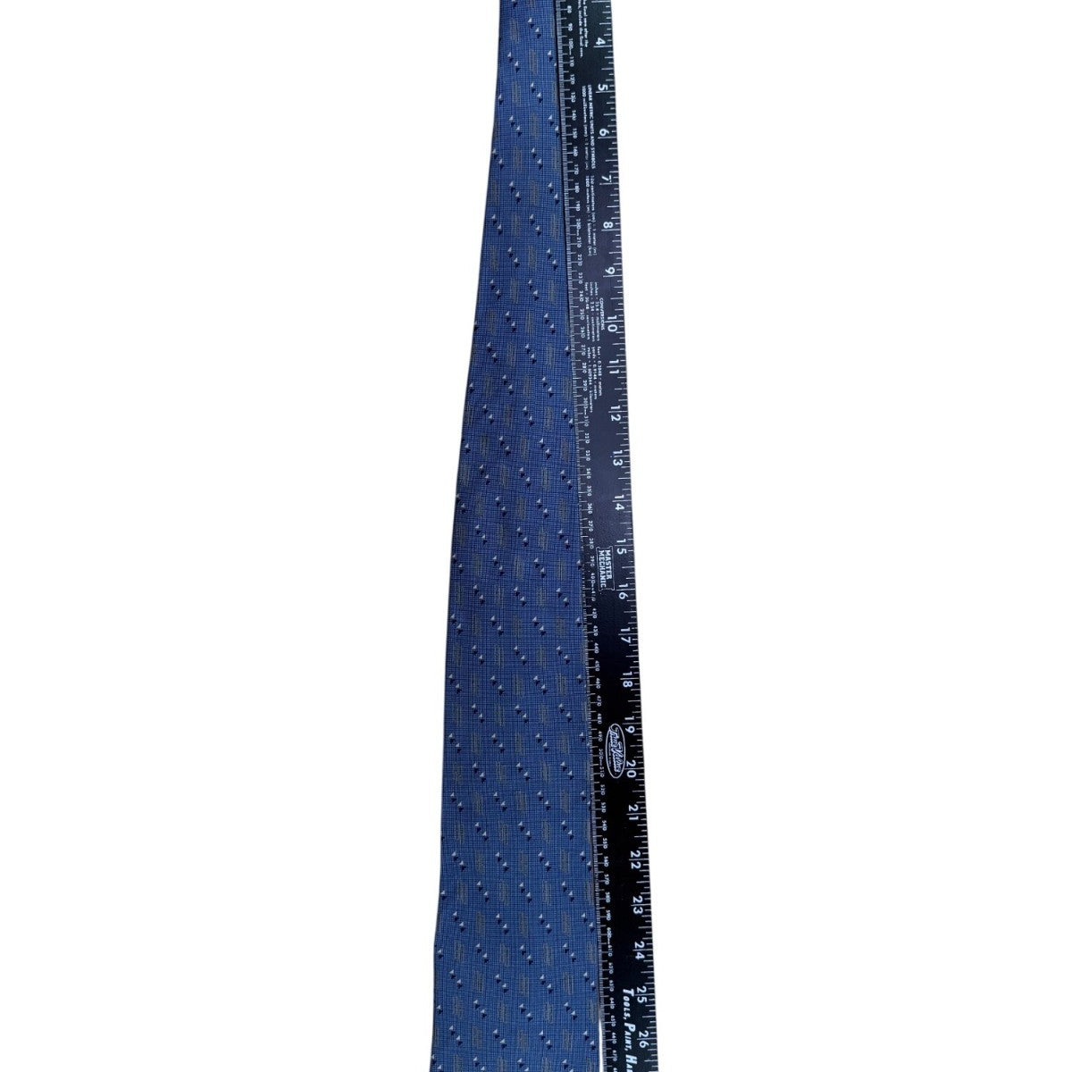 Neo Bill Blass Mens Blue Silk Patterned Necktie Diamond Motif Made In Mexico