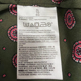 Banana Republic Womens Green & Pink Patterned Long Sleeve Blouse Size XL
