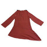 Who what wear Red & Navy Girls Striped Asymmetrical Bow-Tie Dress Sz M