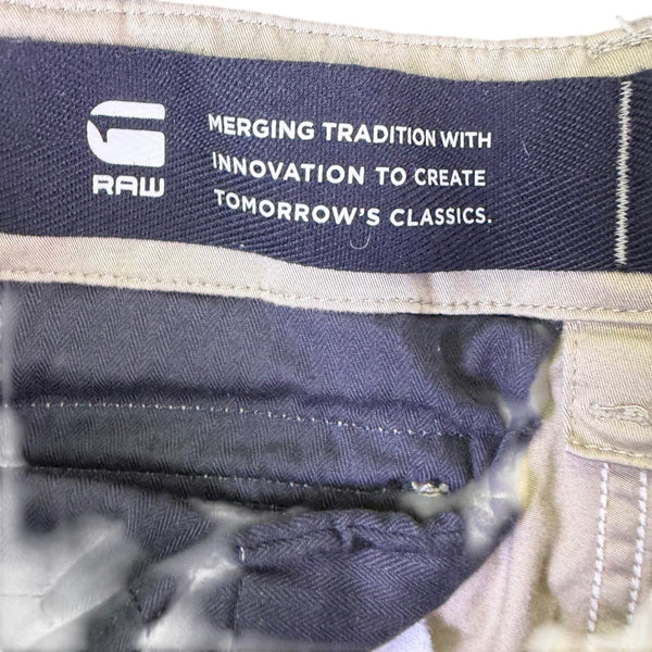 G-Star Raw Mens Khaki Tapered Cargo Pants With Multi-Pocket Design Size 34X36