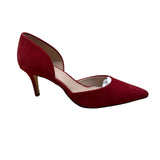 Essex Lane Women's Red Suede Pointed Toe Dakota D'Orsay Style Heels Size 7M