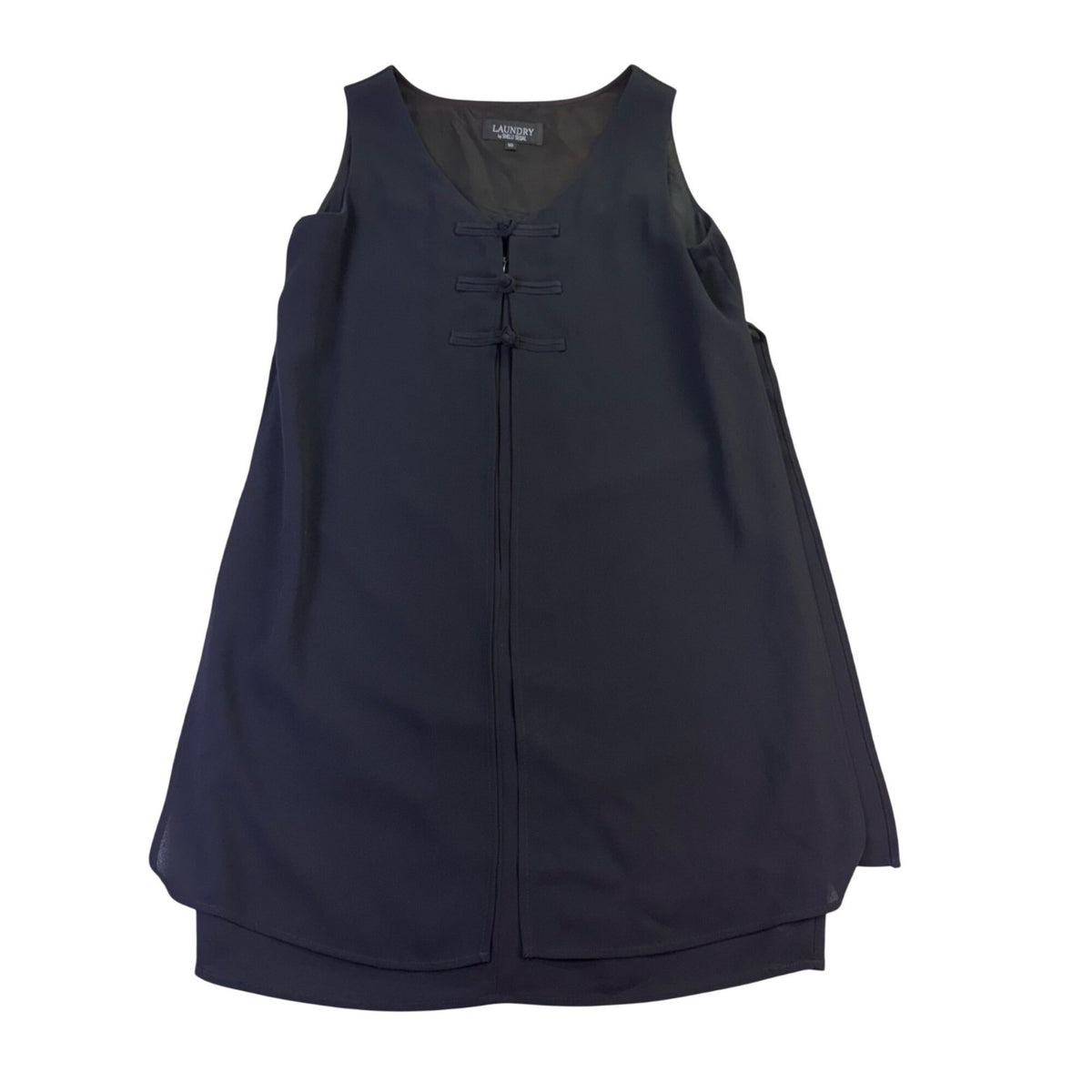 Laundry By Shelli Segal Womens Navy Sleeveless Shift Dress Size 10