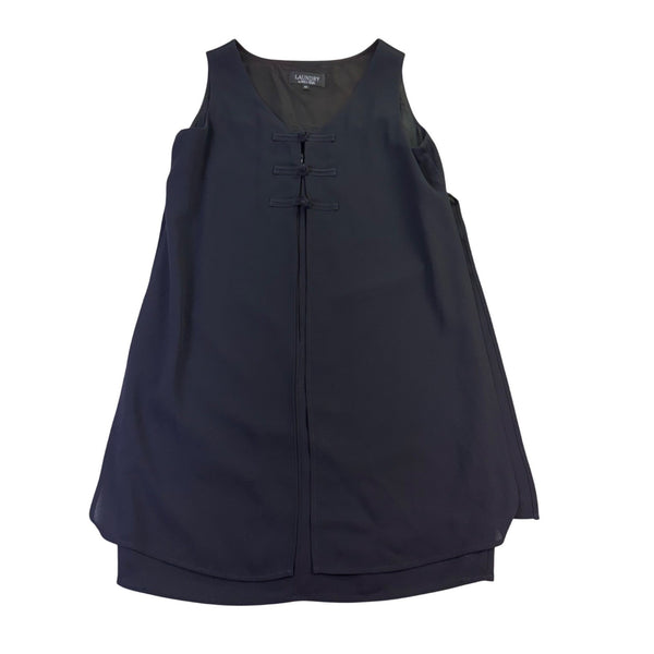 Laundry By Shelli Segal Womens Navy Sleeveless Shift Dress Size 10