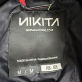 Nikita Womens Black & Floral Hooded Jacket Medium Weatherproof Stylish Design M