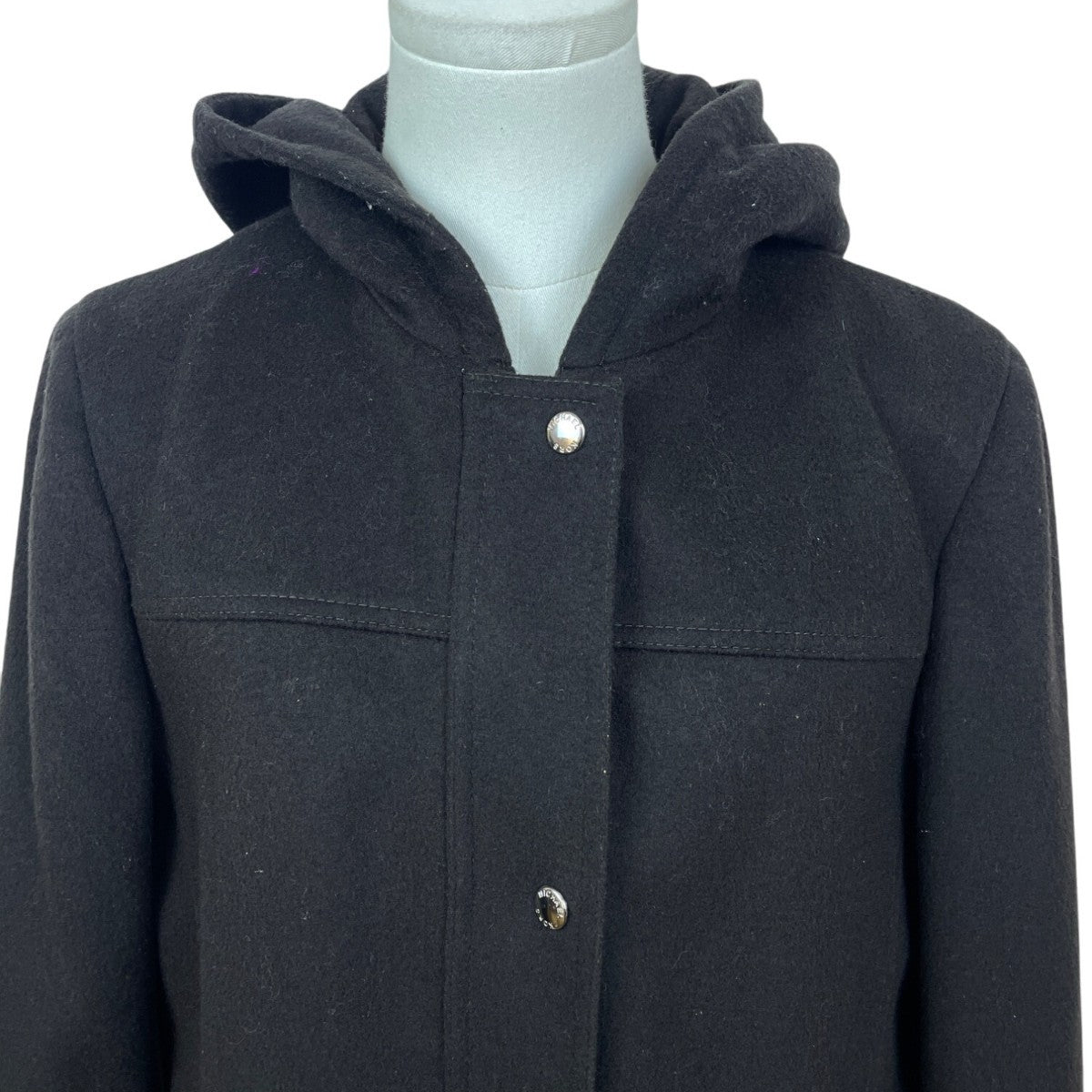 Michael Kors Brown Women’s Hooded Coat With Button Details Sz 10