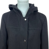 Michael Kors Brown Women’s Hooded Coat With Button Details Sz 10