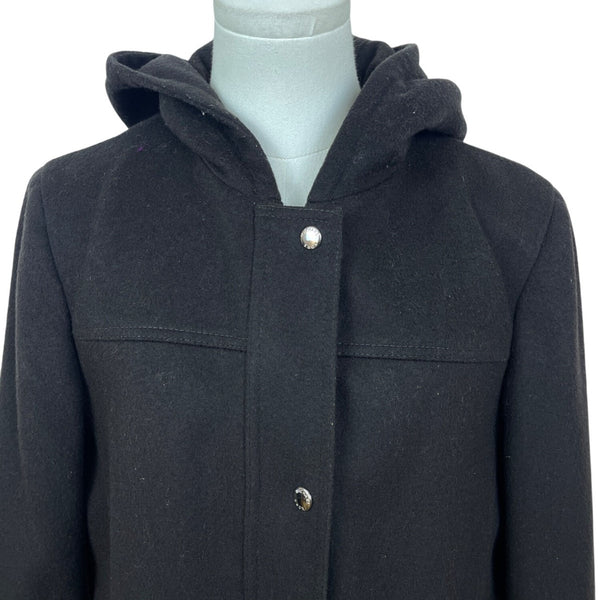 Michael Kors Brown Women’s Hooded Coat With Button Details Sz 10