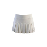 Nike Womens White Dri-FIT Polyester Spandex Pleated Athletic Skort Size Large