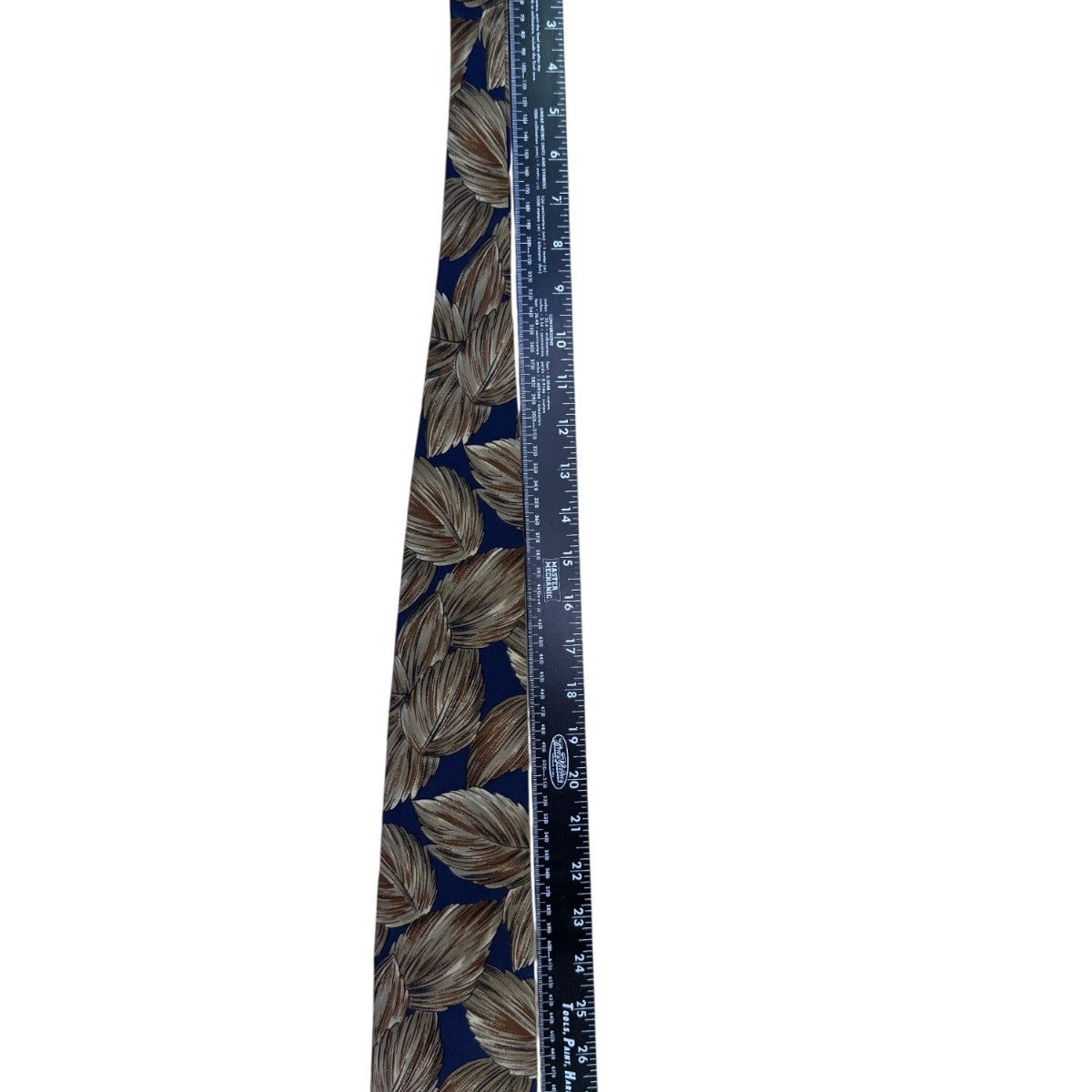 Alfani Mens Blue & Brown 100% Silk Patterned Necktie Made In Italy