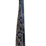 Alfani Mens Blue & Brown 100% Silk Patterned Necktie Made In Italy