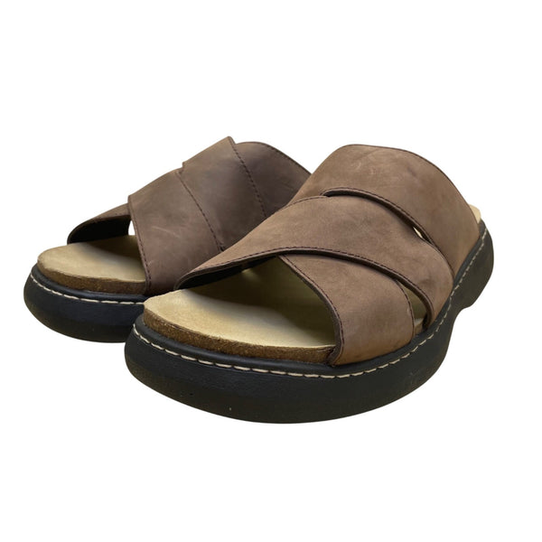 Cole Haan Men’s Brown Leather Slip-On Casual Slide Sandals Size 9.5M