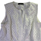 Zesica Women’s White Eyelet Sleeveless Maxi Dress Size XL