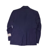 Jos. A. Bank Mens Navy Wool Double-Breasted Blazer Gold Buttons Size 6 Regular