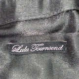 Lulu Townsend Women’s Black Satin With Ruched Detail Chain Strap Clutch Bag