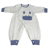 Chamie Toddler Boy's Blue White and Green Toddler Jumpsuit Set Sz 0M
