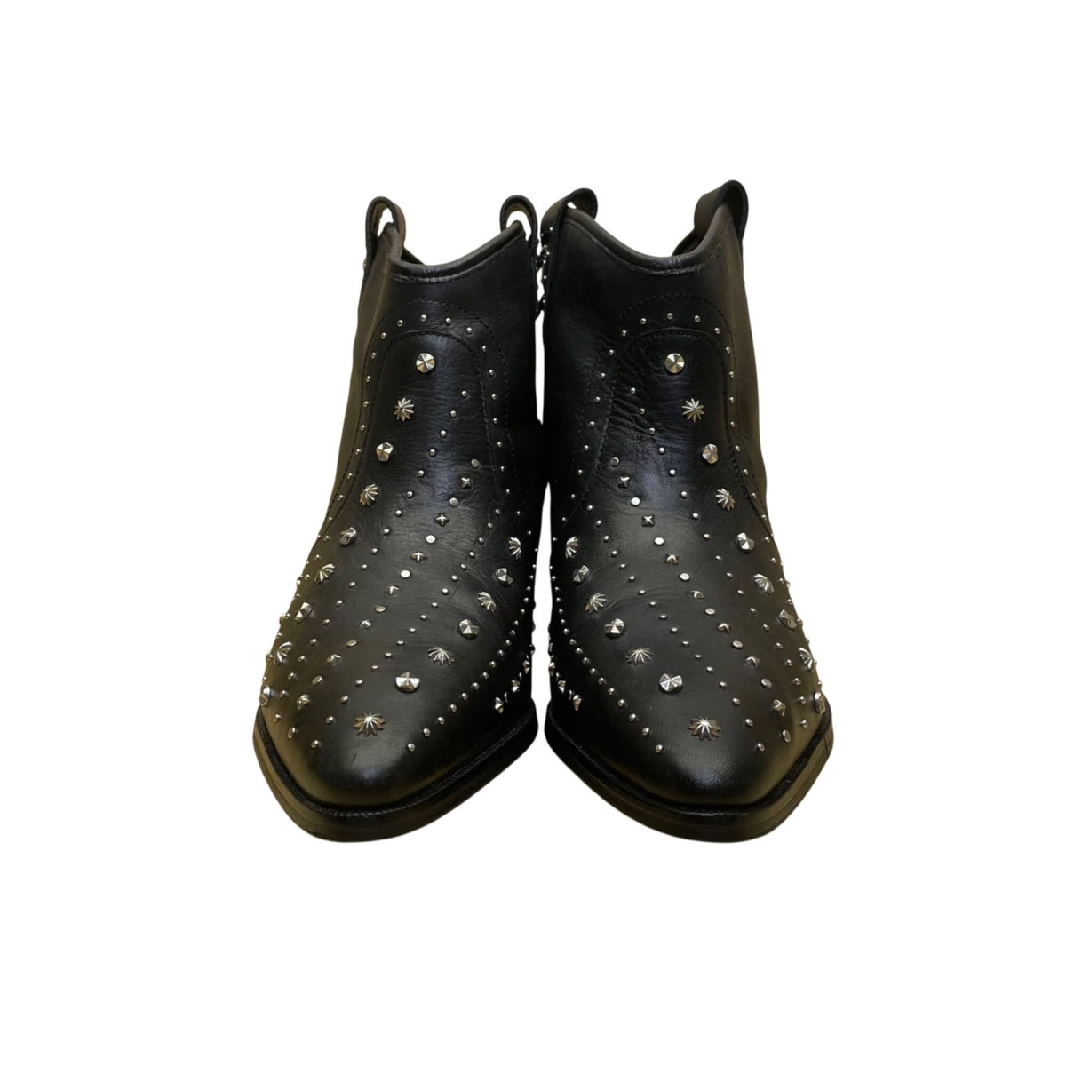 Sam Edelman Women’s Black Leather Studded Star Details Ankle Boots Size 7M