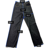 Street Market Womens Black Cotton Straight-Leg Distressed Hem Jeans Size 4