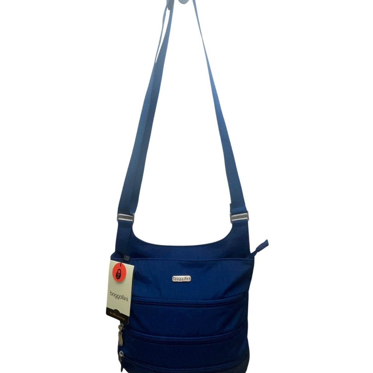 Baggallini Women’s Blue Nylon RFID-Blocking Adjustable Strap Crossbody Bag